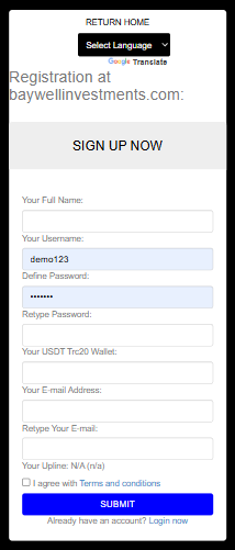 signup